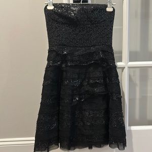 BCBG black strapless mini dress. Size 2